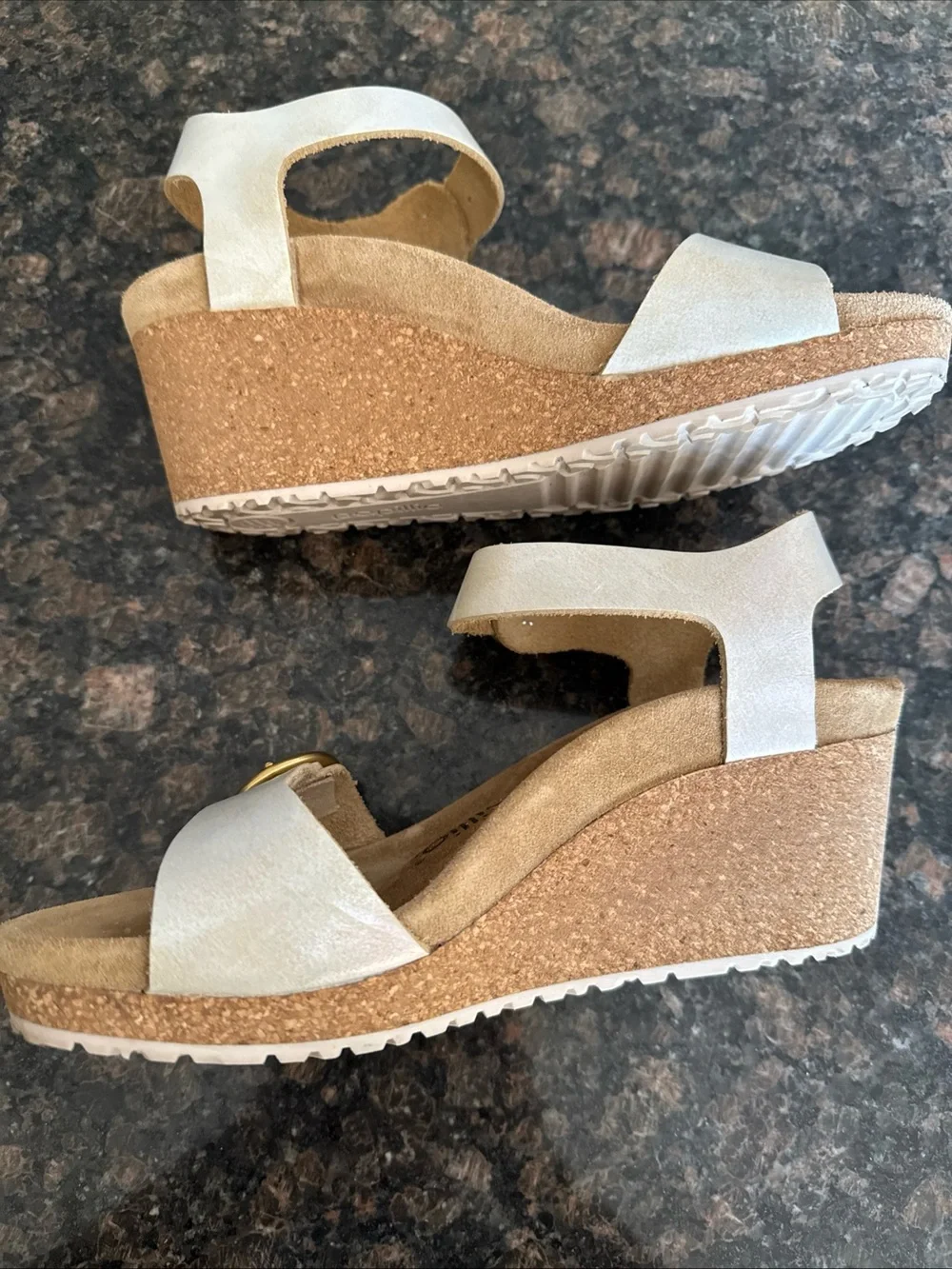 Birkenstock Papillo Soley Wedge Sandal Nubuck Leather 36 EU